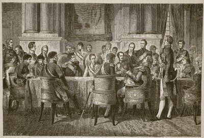 Der Kongress von Wien, Illustration aus Cassells Illustrierter Geschichte Englands von English School