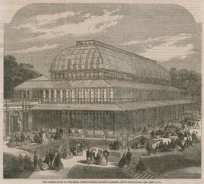 Das Gewächshaus in den Gärten der Königlichen Gartenbaugesellschaft, South Kensington von English School