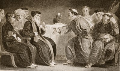 Die Versammlung in Oxford, Illustration aus David Humes The History of England, veröffentlicht von R. Bowyer, London, 1812 von English School