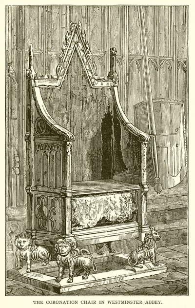 Der Krönungsstuhl in der Westminster Abbey von English School