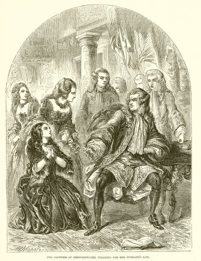 Die Gräfin von Derwentwater bittet um das Leben ihres Mannes von English School