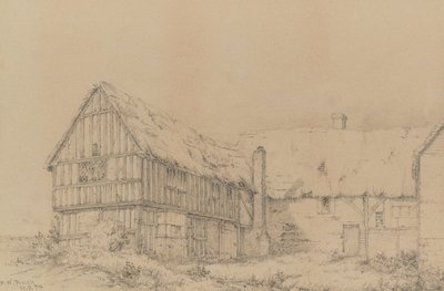 The Court Lodge in East Farleigh, nahe Maidstone, ca. 1874 (Bleistift) von English School
