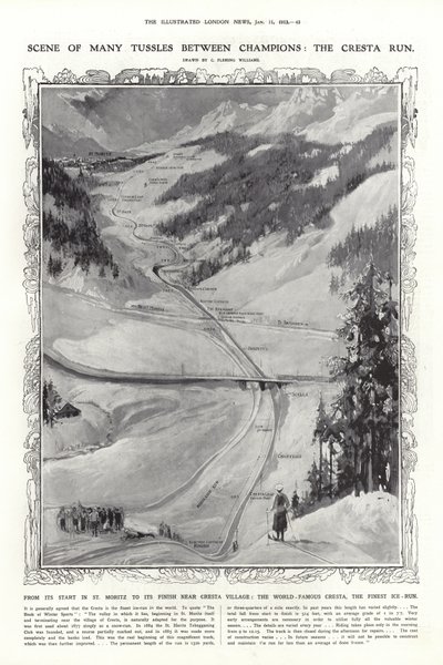 Die Cresta Run, St. Moritz, Schweiz von English School