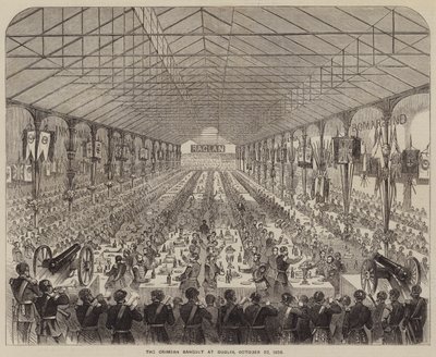 Das Krim-Bankett in Dublin, 22. Oktober 1856 (Gravur) von English School