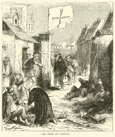 Das Kreuz der Nächstenliebe, September 1870 von English School