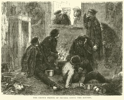 Der Kronprinz von Preußen auf Inspektionsrunde, November 1870 von English School