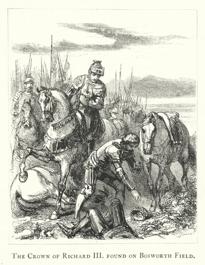 Die Krone von Richard III. gefunden auf dem Bosworth-Feld von English School