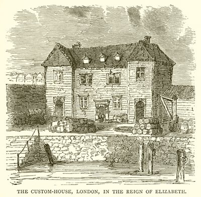 Das Zollhaus, London, zur Zeit von Elisabeth I. von English School
