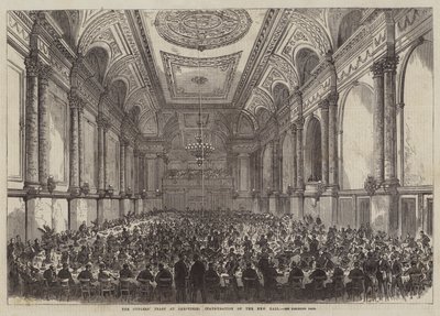 Das Fest der Messerschmiede in Sheffield, Einweihung der neuen Halle (Stich) von English School