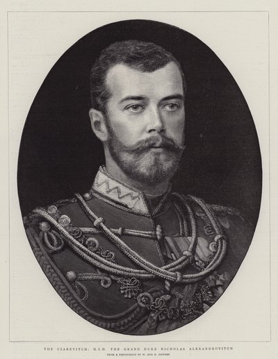 Der Zarewitsch, S.K.H. der Großfürst Nikolaus Alexandrowitsch (Gravur) von English School