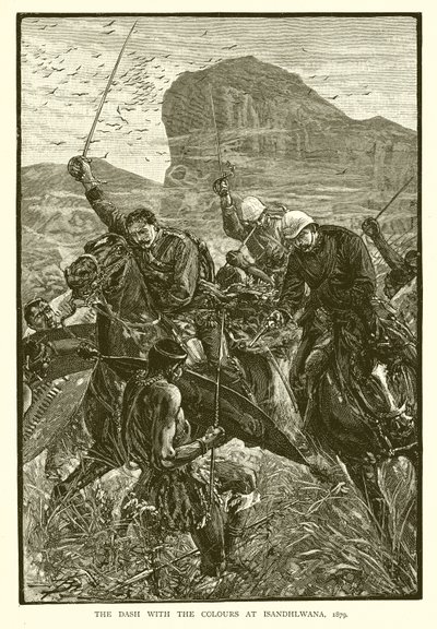 Der Sturm auf die Farben bei Isandhlwana, 1879 von English School