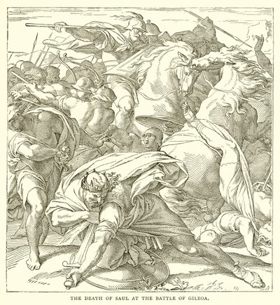 Der Tod Sauls in der Schlacht von Gilboa von English School