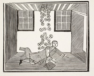 Das Erbe des Betrunkenen, Illustration aus Chap-books des achtzehnten Jahrhunderts von John Ashton, veröffentlicht 1882 von English School