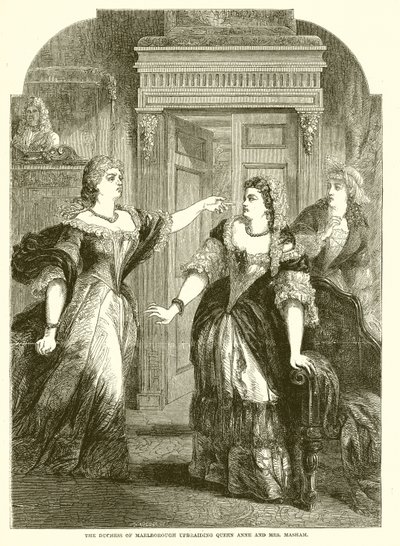 Die Herzogin von Marlborough tadelt Königin Anne und Mrs. Masham von English School