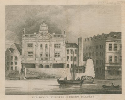 Das Dukes Theatre, Dorset Gardens, London von English School