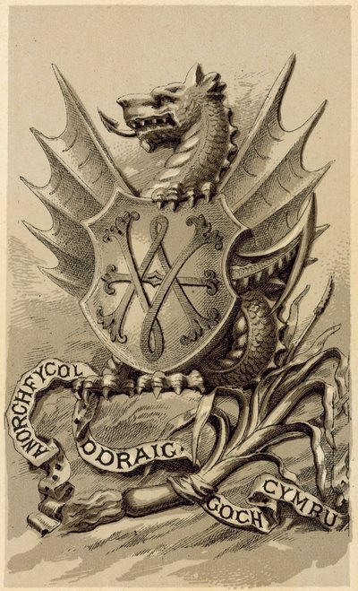 Das Emblem von Wales von English School