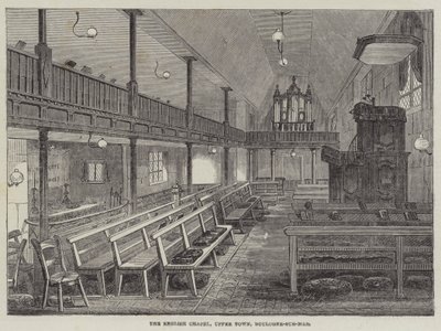 Die englische Kapelle, Oberstadt, Boulogne-sur-Mer (Stich) von English School