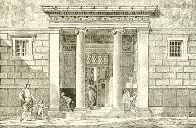 Der Eingang zu einem Adelsanwesen in Athen von English School