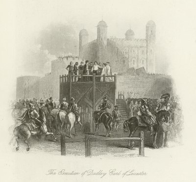 Die Hinrichtung von Dudley, Earl of Leicester von English School