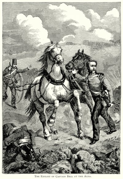 Die Heldentat von Kapitän Bell an der Alma (Gravur) von English School
