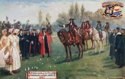 Die Vertreibung der Fellows von Magdalen durch König James II., 1687 von English School