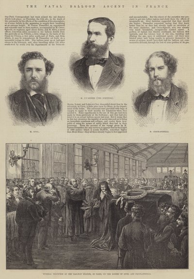Der tödliche Ballonaufstieg in Frankreich (Stich) von English School