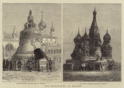 Die Feierlichkeiten in Moskau (Stich) von English School
