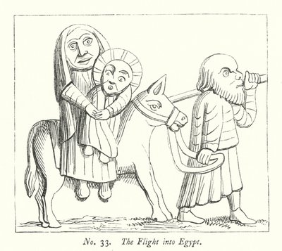 Die Flucht nach Ägypten (Gravur) von English School
