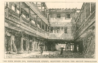 The Four Swans Inn, Bishopsgate Street von English School