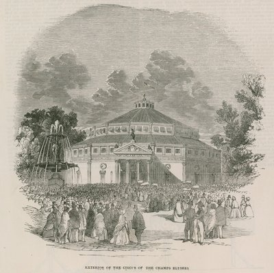 Die französische National-Lotterie - Außenansicht des Zirkus der Champs Elysees, Paris, Frankreich von English School