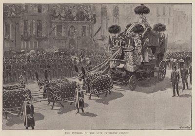 Das Begräbnis des verstorbenen Präsidenten Carnot (Lithografie) von English School