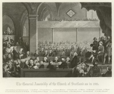 Die Generalversammlung der Kirche von Schottland, 1783 von English School
