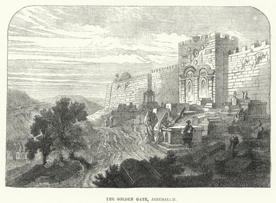 Das Goldene Tor, Jerusalem (Gravur) von English School