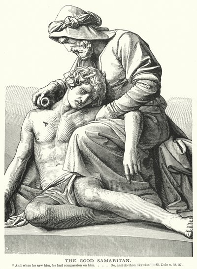 Der barmherzige Samariter (Stich) von English School