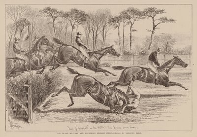 Die großen Militär- und Haushaltsbrigaden-Steelchases im Sandown Park von English School