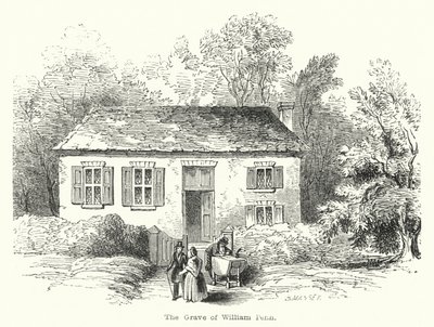 Das Grab von William Penn (Stich) von English School