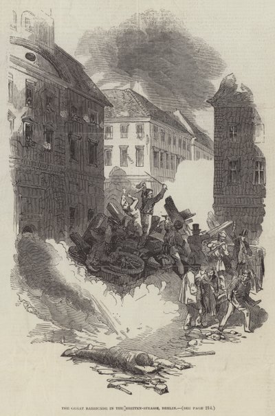 Die große Barrikade in der Breiten-Straße, Berlin von English School