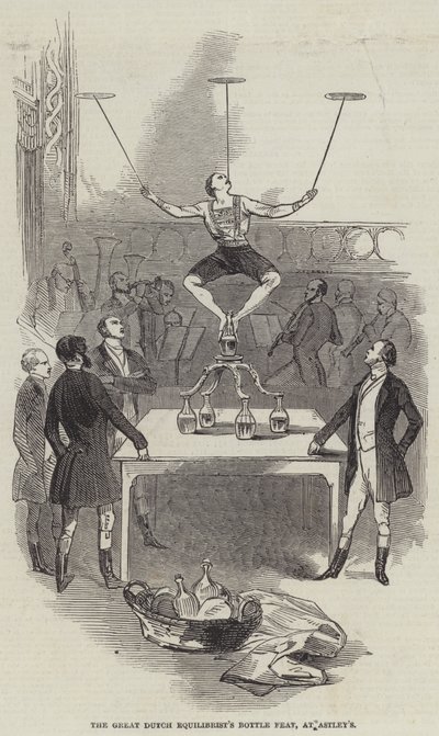 Die Flaschenkunst des großen niederländischen Equilibristen bei Astley