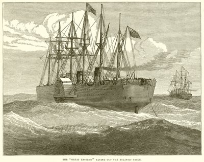 Die Great Eastern verlegt das Atlantikkabel von English School