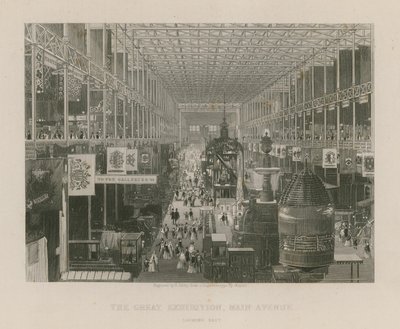 Die Große Ausstellung, Hauptallee, Blick nach Osten von English School