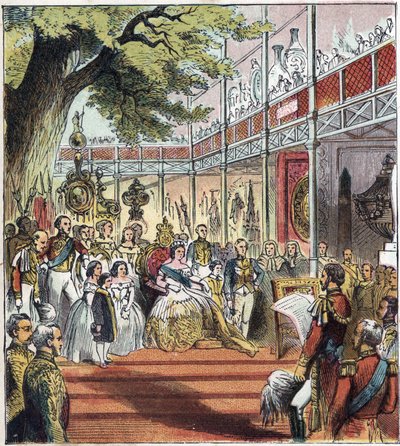 Die Große Londoner Ausstellung im Hyde Park 1851. Große Ausstellung von 1851. Ein Glaspalast wurde im Hyde Park gebaut, um viele Dinge aus verschiedenen Nationen weltweit auszustellen. von English School