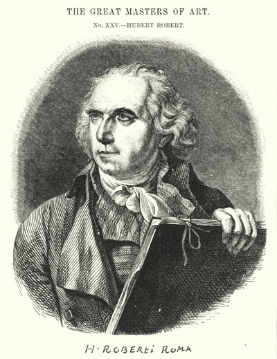 Die großen Meister der Kunst, Hubert Robert (Gravur) von English School