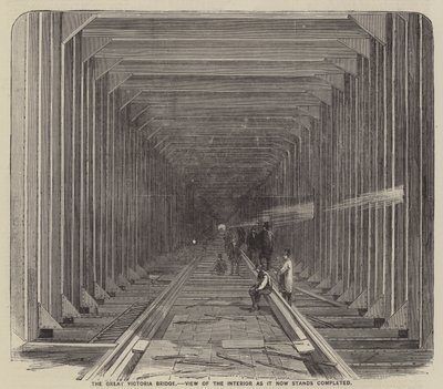 Die Große Victoria-Brücke, Ansicht des Inneren, wie sie jetzt fertiggestellt ist von English School