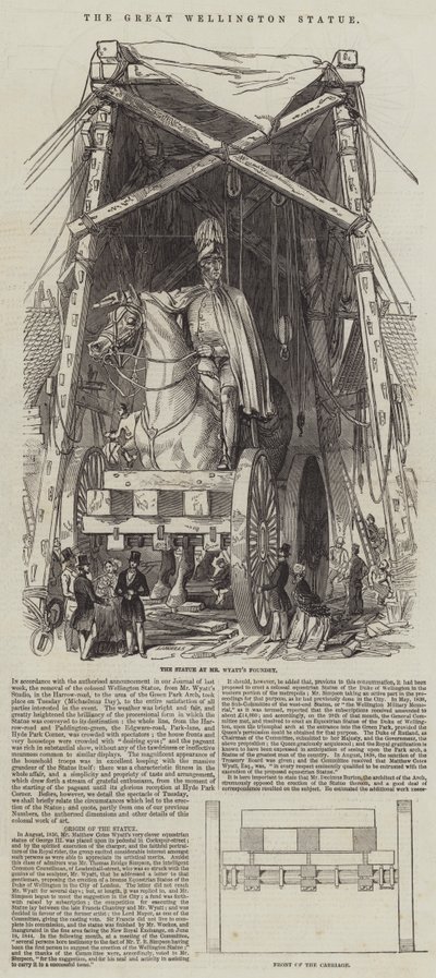 Die Große Wellington-Statue (Stich) von English School