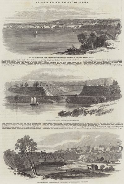 Die Great Western Railway von Kanada (Gravur) von English School