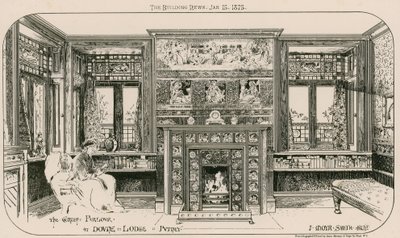 Der Grüne Salon in Dovne Lodge, Putney, London von English School