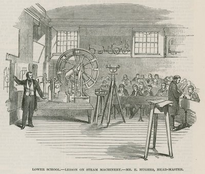 Die Greenwich Royal Hospital Schulen; Untere Schule: Unterricht über Dampftechnik von English School