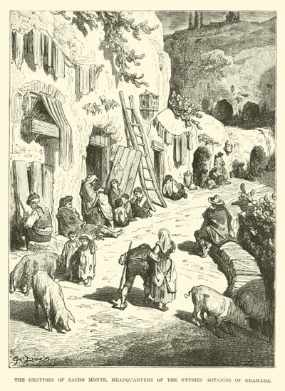 Die Grotten von Sacro Monte, Hauptquartier der Zigeuner, Gitanos von Granada von English School