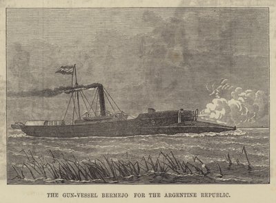 Das Kanonenboot Bermejo für die Argentinische Republik von English School