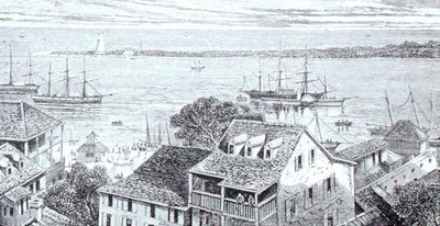 Der Hafen von Nassau, aus 